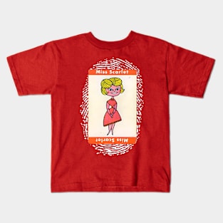 Miss Scarlet - The Game of Clue Kids T-Shirt